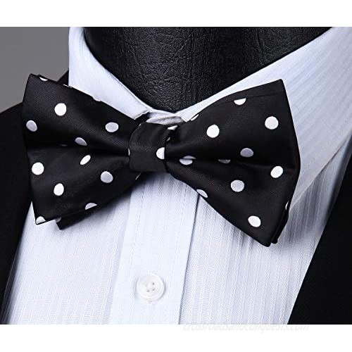 HISDERN Bow Ties For Men - Mens Woven Formal Pre-Tied Bowtie Tuxedo Wedding Bow Tie