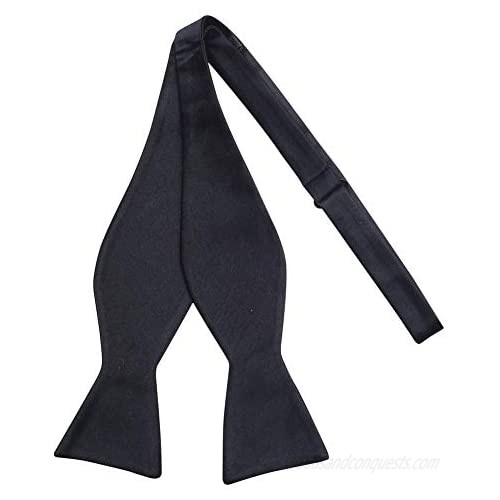 iHomor 100% Silk Mens Bowtie Self Tie Bow Tie Bowtie Tuxedo Wedding Solid Color Formal Bow Ties for Man Many Colors