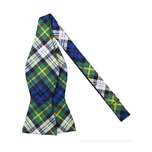 Jacob Alexander Men's Royal Tartans Plaid Self-Tie Bow Tie