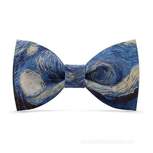Lanzonia Designer Bow Ties for Men  Novelty Painting Bowtie for Wedding Party Prom Graduations Ball