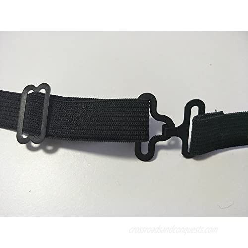 Luchuan Adjustable Black Bow Tie Straps for Adults