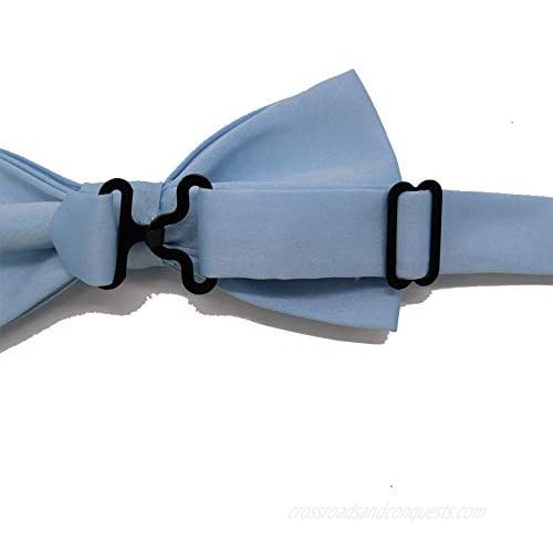 M AliMomo Classic Pre-tied Bow Ties for Men Formal Tuxedo Bow Ties Adjustable Length Solid Color