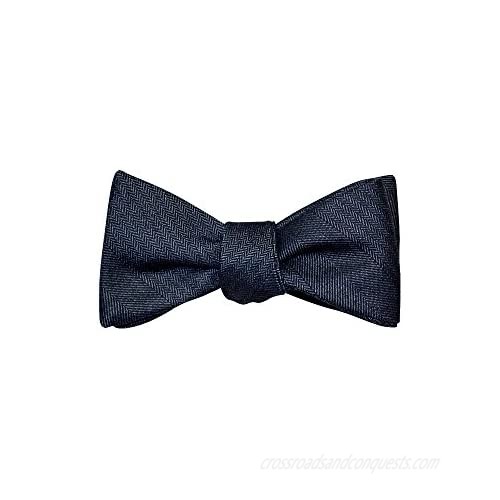 Mens Dark Navy Casual Formal Self-Tie Cotton Bow Tie Bowtie The Ellis Tie Company