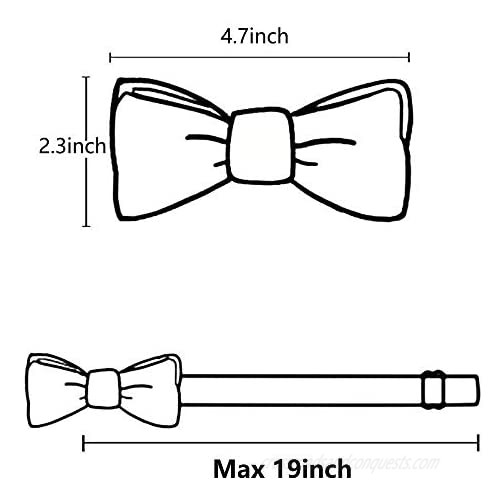 Men's Fashion Classic Adjustable Pre-Tied Bow Tie Wedding Formal Bowtie
