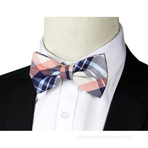 Men's Pre-Tied Bow Tie Adjustable Tuxedo Bowtie for Wedding Party By OCIA