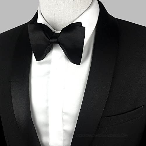 Mens Silk Oversized Bowtie Formal Tuxedo Big Bow Ties