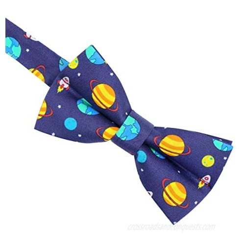 OCIA Cute Pattern Pre-tied Bow Tie Adjustable Bowties for Adult & Children