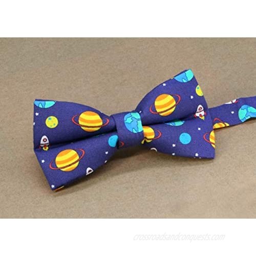 OCIA Cute Pattern Pre-tied Bow Tie Adjustable Bowties for Adult & Children