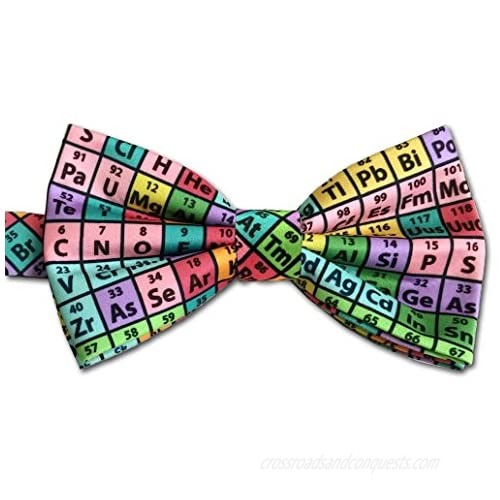 Periodic Table of Elements Chemistry Bow Tie  Rainbow  Microfiber