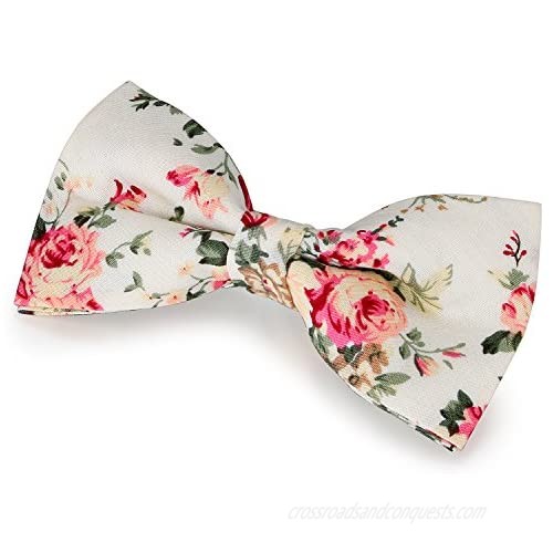 Skepo Fashion Mens Flower Pattern Adjustable Neck Floral Bowtie Bow Tie  for Wedding  Anniversary