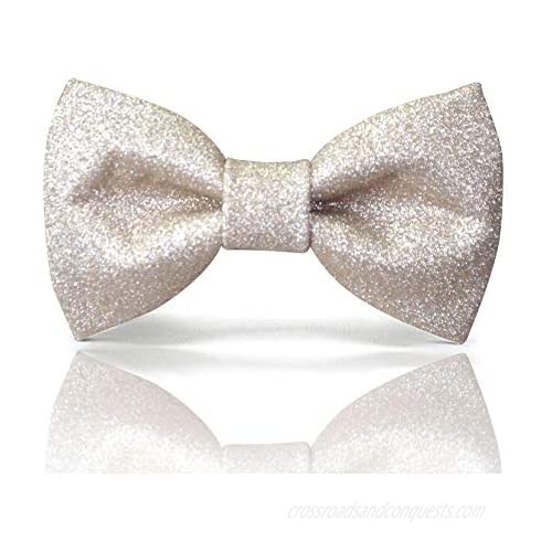 Sparkling bow tie for men & women | Glitter bow tie Pre-tied style| Navy | Pink | Champagne Gold | Silver | Black | Red