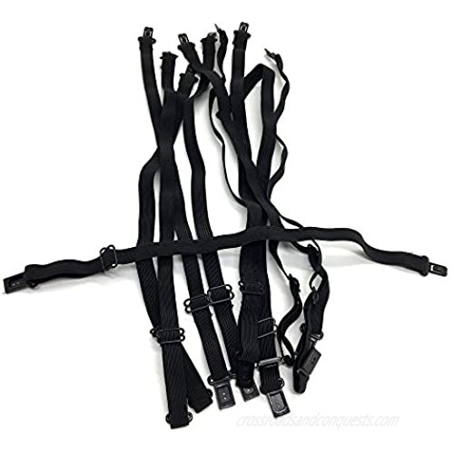 The Little Green Change 10PCS DIY Accessories Bow Tie Adjustable Polyester Belt with Clips Black
