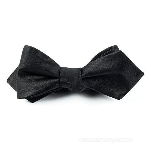 The Tie Bar Solid Satin 100% Woven Silk Bow Tie