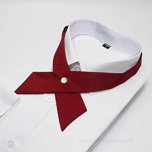 Tie for Men Women Adjustable Criss-Cross Bowtie School Uniform Pre Tied Bows for Girls Neck Tie Accessories PTK03