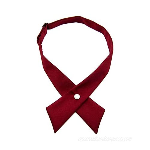 Tie for Men Women Adjustable Criss-Cross Bowtie School Uniform Pre Tied Bows for Girls Neck Tie Accessories PTK03