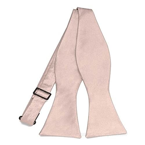 TieMart Blush Pink Self-Tie Bow Tie