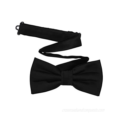 TINYHI Men's Pre-Tied Satin Formal Tuxedo Bowtie Adjustable Length Satin Bow Tie