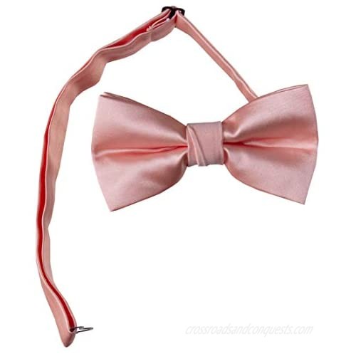 Tuxgear Mens Pre-tied Adjustable Bow Ties for Kids and Adults in Several Colors