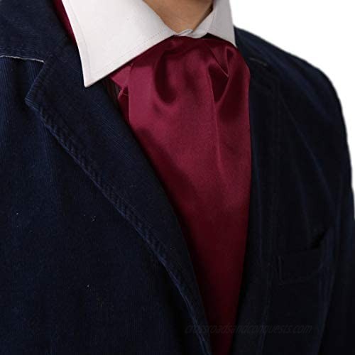 Dan Smith Ascot Ties Set Men's Fashion Satin Set Cravats Self-tie