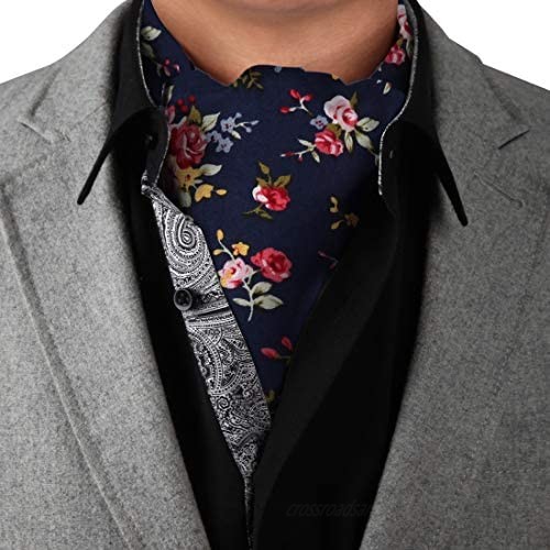 Dan Smith Men's Fashion Extra Long Size Cotton Cravats