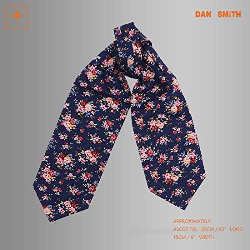 Dan Smith Men's Fashion Extra Long Size Cotton Cravats