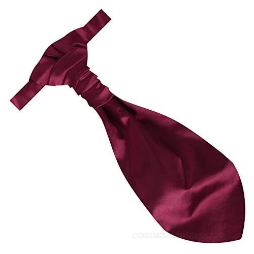Dan Smith Silk Blend Ascot For Mens Long-Pretied Cravat Scarves Hankies Cufflinks Set