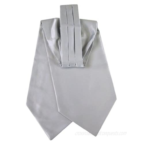 Mens Solid Ascot for Tuxedo and Formal Wear