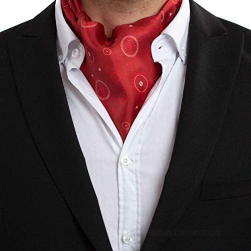 NV HOLDERS: Men's Premium 100% Silk Cravat Ascot Tie