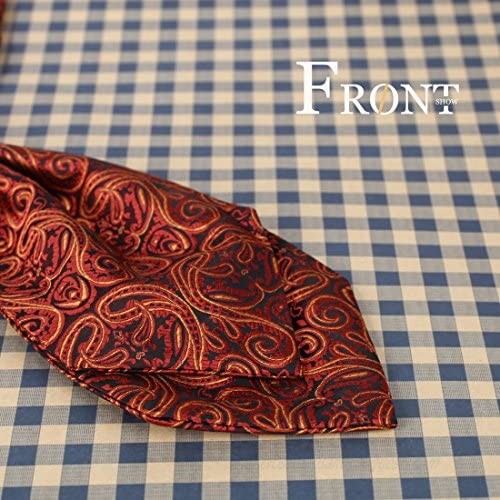 Orange Black Day Cravat For Men Floral Pretied Cravat 100% Silk Big ERB1B05C Epoint Orange