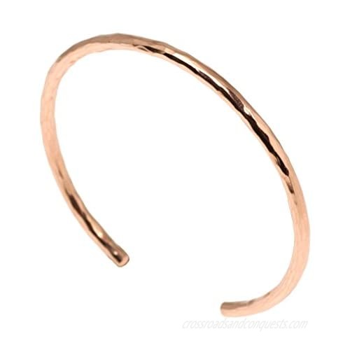 3mm Hammered Copper Cuff Bracelet By John S Brana Handmade Jewelry 100% Solid Uncoated Copper