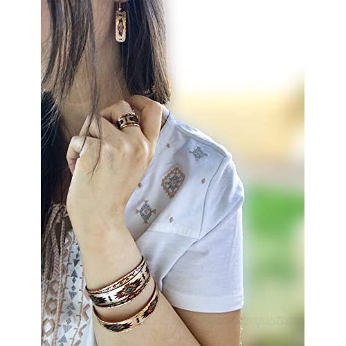 Artisan Copper Cuff Bracelets for Unisex Southwest Sunburst Design- Native American Inspired Bracelets for Men & Women Wide Cuff Adjustable Sunburst Jewelry