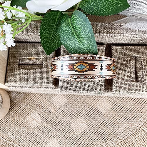 Artisan Copper Cuff Bracelets for Unisex Southwest Sunburst Design- Native American Inspired Bracelets for Men & Women Wide Cuff Adjustable Sunburst Jewelry
