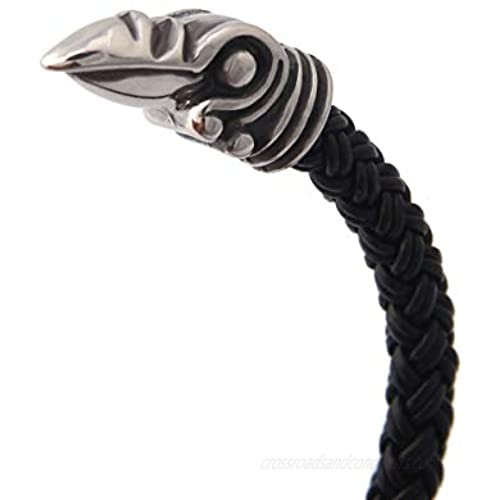 BAVIPOWER Vikings Raven Crow Bracelet Raven Jewelry Cosplay Viking Arm Rings Bracelet for Men Women Cool Norse Pagan Jewelry
