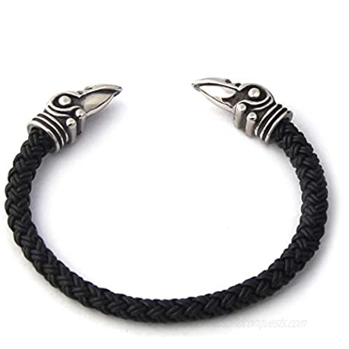 BAVIPOWER Vikings Raven Crow Bracelet Raven Jewelry Cosplay Viking Arm Rings Bracelet for Men Women  Cool Norse Pagan Jewelry