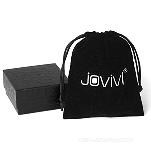 Jovivi 2 Pcs Bead Bracelet for Men Women Lava Rock Essential Oil Diffuser Bracelet Black Leather Natural Stone Beaded Bracelet Set Stainless Steel Cuff Bangle Adjustable