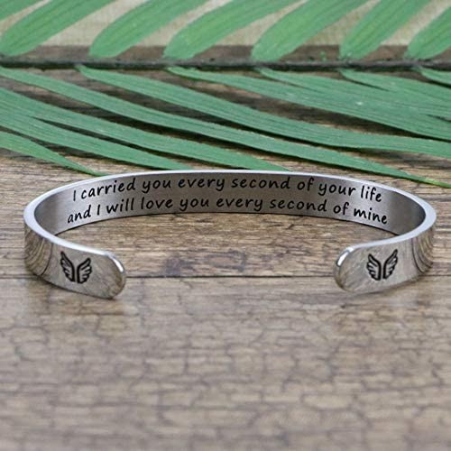 Joycuff Miscarriage Jewelry Memorial Gifts for Loss of Baby Daughter Sympathy Gifts Remembrance Bangle Bracelet Gifts for Women