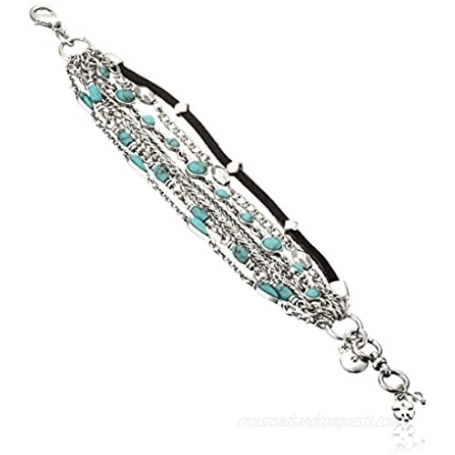 Lucky Brand Women's Mini Lucky Layer Turquoise Bracelet