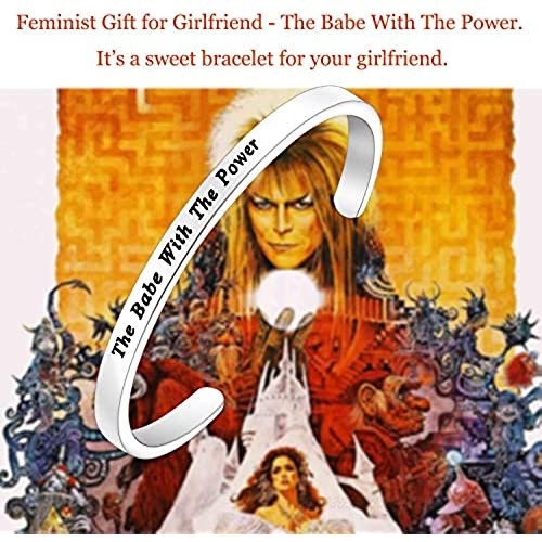 Lywjyb Birdgot Power Bracelet Gift Empowering Jewelry Feminist Gift for Girlfriend The Babe(Babe with The Power RG) with The Power Wish Bracelet