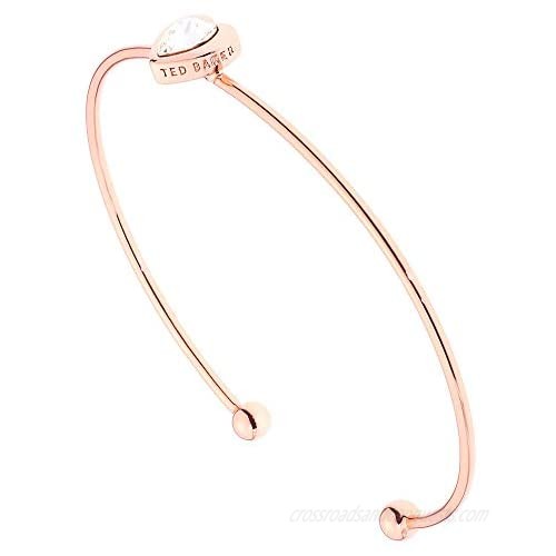 Ted Baker Hasina Crystal Heart Ultra Fine Cuff - Silver or Rose Gold Tone Options