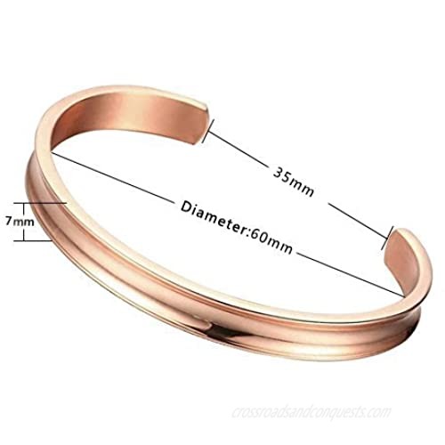 Zuo Bao Hair Tie Bracelet High Polishing Stainless Steel Grooved Cuff Bangle for Women Girls