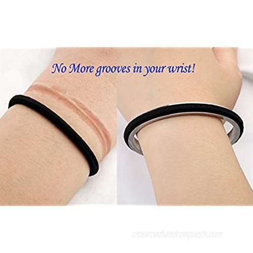 Zuo Bao Stainless Steel Bracelet Grooved Cuff Bangle for Women Girls