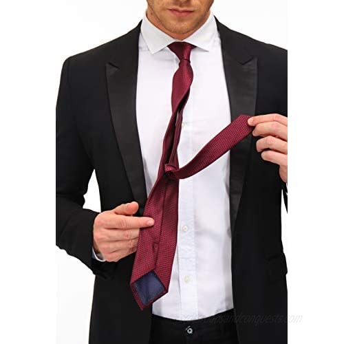 Adulove Men's Necktie Classic Silk Tie Woven Jacquard Neck Ties 6 PCS