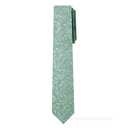 Jacob Alexander Men's Slim Width 2.75" Floral Neck Tie