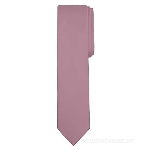 Jacob Alexander Men's Slim Width 2.75 Solid Color Tie