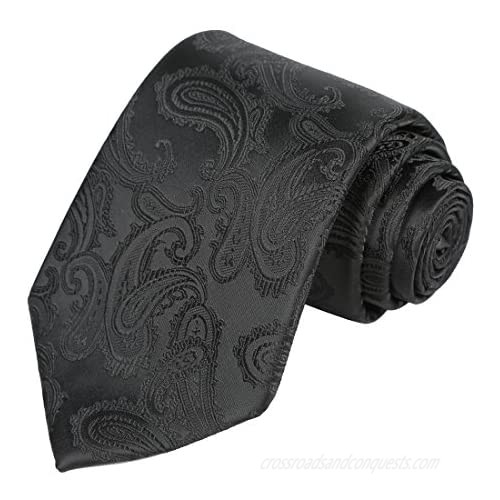 KissTies Mens Extra Long Tie Paisley Pattern Necktie + Gift Box (63'' XL)