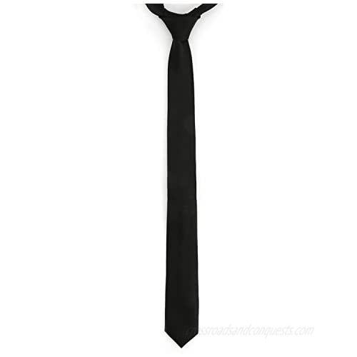 Landisun Skinny Tie Solid Tie Satin Tie Slim Tie Exclusive Necktie Regular Tie