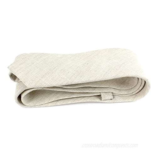 Men's Cotton Linen Skinny Necktie Tie Sand Wash Solor Color Pattern - 2 1/2 Width