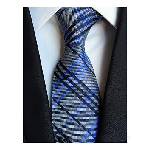 Men's Gingham Check Stripe Ties Pattern Business Formal Designer Neckties 3.15