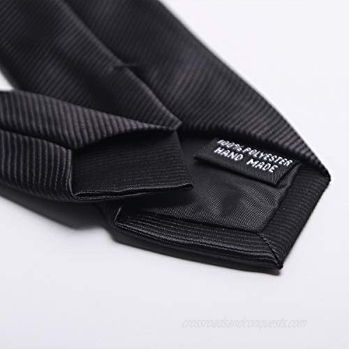 Mumusung Men's Solid Color Slim Skinny Tie 2 Necktie
