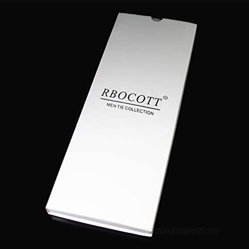 RBOCOTT 2.4 Solid Color Skinny Tie for Men Slim Necktie(6cm)